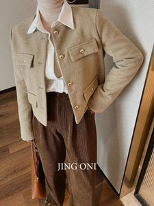 Women's Jackets Crop Blazer Jacket Elegant Woman Clothing 2023 Vintage Korean Fashion Style Autumn Y2K Coat Outerwears Chic Tailoring Suit