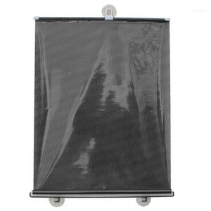 Car Sunshade Black PVC Retractable Windshield Sun Shade Visor Folding Auto Block Cover Front Window Roller Blind 50cm 125cm1