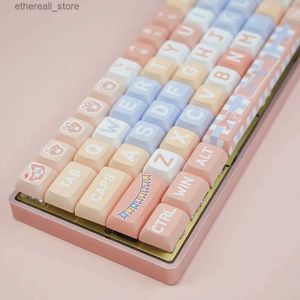 Keyboards Coloful 127 Keys XDA PBT Keycaps Highly Profile Personalized English Key Cap Mechanical Keyboard For Cherry MX Switch Q231121