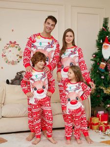 Family Matching Outfits Christmas Family Matching Outfits Pajamas Clothing Sets Cartoon Deer Mother Kid Daughter Xmas Family Look Sleepwear Pyjamas 231120