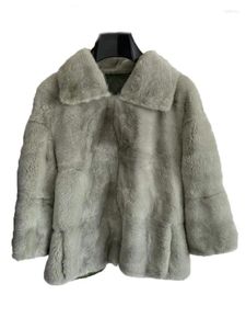 Women's Fur Coat Lapel Short Loose Fit Single-breasted Design Warm And Comfortable 2023 Winter 1106