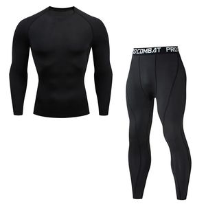 Men S Tracksuits 2 PCS Set Men Compression Tshirt Pants Sport Suits Running Set Snabbt Dry Sportswear Training Gym Fitness S 4XL 231121