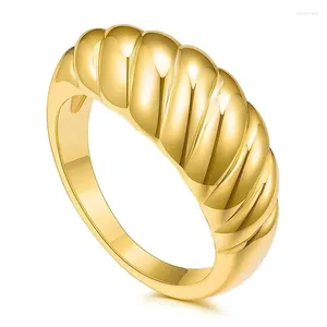 Anelli a grappolo CAOSHI Delicato stile twist Anello da dito Cerimonia di fidanzamento femminile Gioielli Semplici accessori di design alla moda per la festa quotidiana