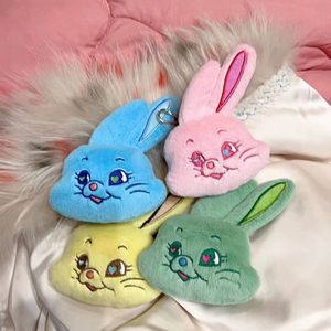 Plush dockor Kpop Jeans Fluffy Keyring Hanni Danlelle Haerin Keychain Colorful Rabbit Ines Pendant For Fan Collection Gift 230421