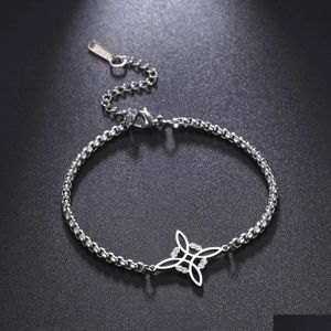 Chain Charm Bracelet Women Stainless Steel Box Chain Bracelets On Hand Wicca Amet Jewelry Gift Drop Delivery Jewelry Bracelet Dhgarden Othye