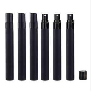 5ml 10ml de alta ponta de vidro portátil garrafa de perfume destacável Fosco preto spray de viagem mini garrafas de fragrância vazias