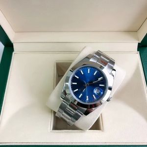 4A Automatiska mekaniska klockor Män Big Magnifier 41mm rostfritt stål Sapphire Mens Watches Manliga armbandsur Vattentäta lysande