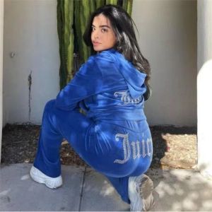 Damen zweisteuelhafte Hosen Samt saftiger Trainingsanzug Frauen Coutoure Set Track Anzug Couture Juciy Coture Sweatsuits