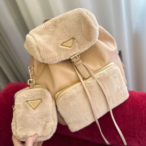 Zaino Fuzzy da donna Zaino Zaini con cerniera con custodia Zaino con patta invernale Zaino da donna Mini Totes Borsa alla moda Zaino per palme