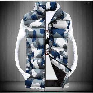 Men's Down Autumn And Winter Stand-up Collar Camouflage Couple Vest Jacket Vests Coat