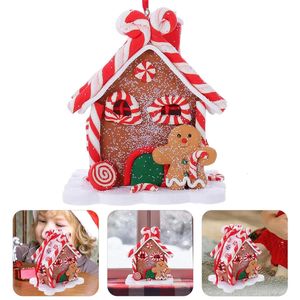 Christmas Decorations House Ornaments Polymer Clay Gingerbread Hanging for Tree Holiday Party Home Decoration 231120