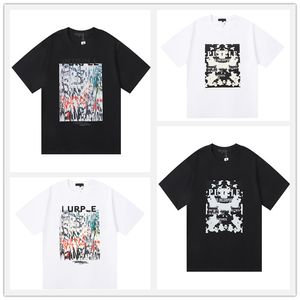 Lila Marke Milk Spot Print, hochwertige 100 % Baumwolle, lockeres, lässiges Kurzarm-T-Shirt für Männer und Frauen M-3XL