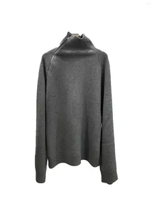 Sweaters femininos laterais divididos com zíper irregular moda moda atmosfera confortável cem e um 2024 Fall Winter Products