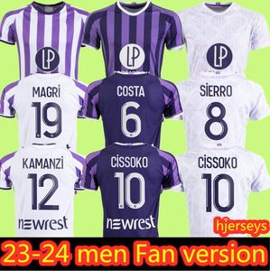 23 24 Toulouse DALLINGA COSTA 2023 2024 Herren-Fußballtrikots Sierro CiSSOKO Nicolaisen Kamanzi Begraoui ABOUKHLAL Home Away 3. Fußballtrikot kurz