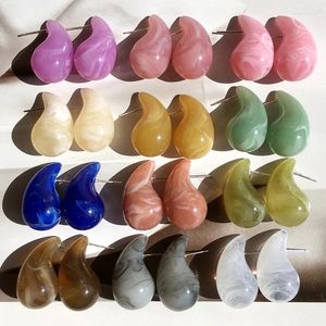 Серьги-гвоздики UJBOX, оптовая продажа, 19 цветов, легкие, прозрачные, синие, фиолетовые, зеленые, розовые, акриловые, массивные, каплевидные, для женщин