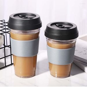 Mugs 360/480ml Eco-Friendly PP Coffee Mug Travel With Lid Portable Beer Tea Cups Milk Cup For Christmas Lover Gifts