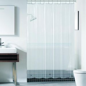 Shower Curtains Transparent Bathroom Curtain Liner PEVA Rustproof Metal Grommets 3 Weighted Magnets