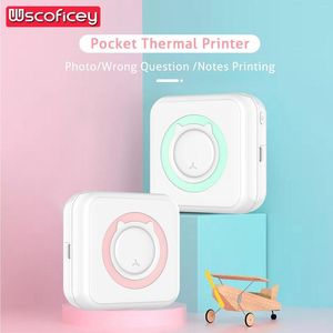 Pocket Thermal Printer Portable Mini Wirelessly BT Connect 200dpi Po Label Memo List Printing Wireless Clearly