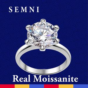Wedding Rings SEMNI 05ct50ct Diamond Ruby Ring For Women Sapphire 925 Sterling Silver Love Engagement Promise Band Free 231120