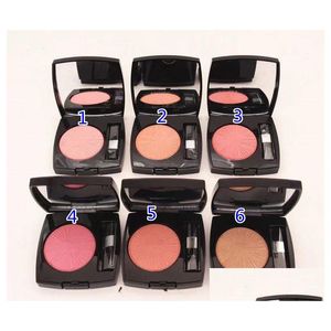 Blush New Girl Face Beauty Cosmetics Long Lasting Natural Harmonie De Harmony 0.38Oz Net Weight 11G With Brush And 6 Color Drop Deli Dhkld