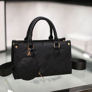 On the East West Shopping Onthego Embossed Black Womens Designer Bags Ladies Handbag Purse大容量カジュアルレディバッグファクズハンドバッグM46653 M45659