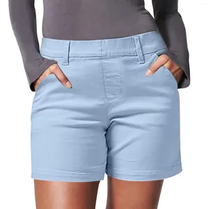 Damen-Shorts, Stretch-Twill, reguläre Passform, Badeanzüge, Damen-Anzughosen für Denim