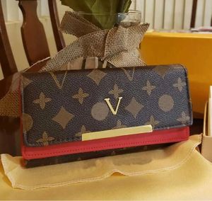 Yüksek kaliteli toptan kırmızı dipler bayan uzun cüzdan çok renkli tasarımcı para çanta kartı tutucu orijinal kutu kadınlar klasik fermuarlı cep