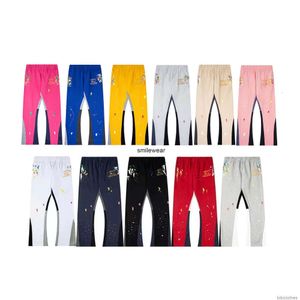 Designers Calça Casual Calças Calças Sweatpants Pequenos Galerias de La Patchwork Pintados à Mão Impresso Pesado Terry Calças Casuais Homens Mulheres