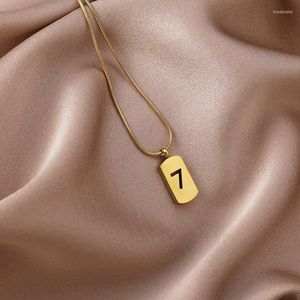 Pendant Necklaces In South Korea Fashion Creative Design Luxury High Quality Lucky 7 Necklace Gift Banquet Women Wedding Jewelry 2023