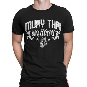Camisetas masculinas Muay Thai Boxing Fight Boxer Training Shirt. Camisetas casuais de algodão de manga curta