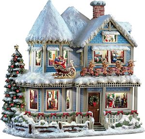Decorazioni natalizie decorazioni albero rotante treno acrilico Anno decorazione casa navigazione 231120