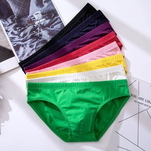 Unterhose 5 Stück Herrenunterwäsche Herren Solide Slips für kurze Baumwolle Erwachsene Höschen Bikinihose Sexy Slip Hombre 1805 230420