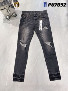 purple jeans designer jeans for mens pants Purple Jeans Mens Jeans Fashion trends Distressed Black Ripped Biker Slim Fit Motorcycle Mans Black Pants