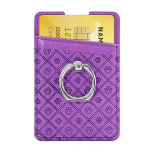 Кожаный клейкий карман с кожаным телефоном с мобильным телефона на мобильном телефоне на картовой кошельке держатель для рукава для задней части телефона