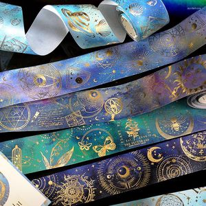 Gift Wrap 4CM 3M Shine Stars Laser Masking Washi Tape Cute Decorative Adhesive Diy Scrapbooking Material Sticker Label