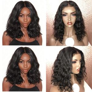 Fureya Hair 4x4 Lace Front Human Wigs 150% Density Brazilian Short Wave Wig With Baby Natrual Wavy For Woman