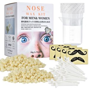 Clippers Trimmers Portable Painless Nose Wax Kit For Men Women Hair Removal Set Paper Free Beans Cleaning 50g 230421