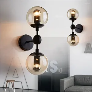 Lampa ścienna Nowoczesna lampa LED: Światła nocne z żarówkami g9 z specjalną szklaną kulą do stylowego wystroju