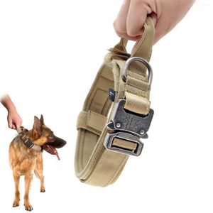 Hundhalsar Hållbar taktisk krage koppel set militär husdjur tungt för medelstora hundar tyska herde träningstillbehör