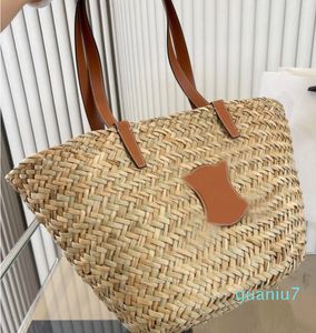 Tote Handbag Designer Crossbody Beach Bag Luxury Fashion Summer Straw Weave Bucket Shoulder Bags Plånbok