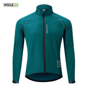 Cykeljackor Wosawe Reflective Men's Cycling Jackets Windsecture Riding Bicycle Clothing Windbreaker Outdoor Sports Running Bike Mesh Vest 231120