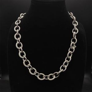 sier dy diamond heart designer for women men high Quality Retro Madison Chain Dy Necklace Christma