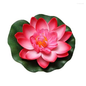 Decorative Flowers 5pc/lot 10cm Artificial False Petals Sleeping Lotus Flower Eva Pond Decoration Indoor Floral Potted Landscape