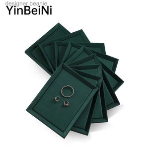 Espositore per gioielli YinBeiNi recentemente verde scuro espositore per gioielli in pelle PU per collana, anello, pendente, braccialetto, orecchino, espositore per banconeL231121