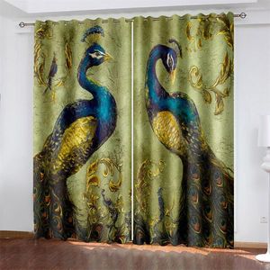 Curtain Green Peacock Luxury Curtains For Living Room On Sale Window The Bedroom Modern 260 High Drapes