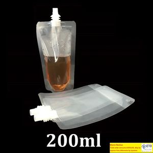 50ml small clear plastic food packaging bag filling doypack spouted pouch water liquid juice drink storage 50 ml mini stand up bag