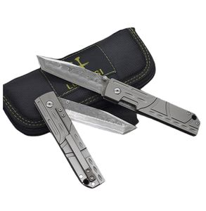 Oferta specjalna A1898 Składający nóż Damascus Steel TANTO Blade TC4 Titanium Stopy Uchwyt EDC Pocket Folder Najlepszy prezent dla mężczyzn