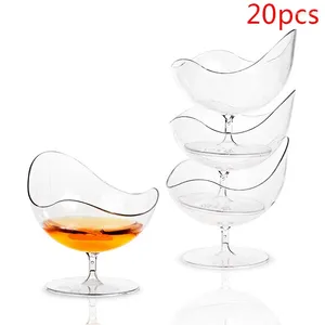 Copas descartáveis palhas de sobremesa Mousse 50ml Drink Copo PCS PLÁSTICA 20 CASAMENTO CASAMENTO VENSPARENTE CONSULTADO Cocktail Party Party