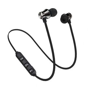 Nytt magnetiskt trådlöst hörlur Bluetooth Earphone Stereo Sports Vattentäta öronsnäckor Trådlöst in-Ear-headset med MIC Free Frakt