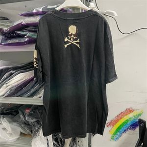 メンズ Tシャツ洗浄マスターマインド世界シャツ男性女性 1:1 高品質刺繍スカル Tシャツトップ Tシャツ